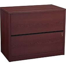 HON 10500 Series 2 Drawer Lateral File Cabinet, Mahogany Finish, 36"W (HON10563NN) NEXT2018 NEXT2Day