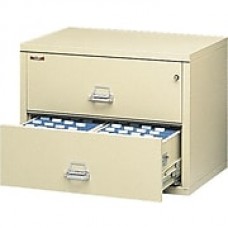 FireKing 1 Hour Lateral File Cabinet, Letter/Legal, 2-Drawer, Parchment, Includes White Glove Delivery (FIR23122CPAI)