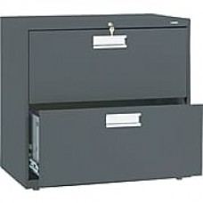 HON Brigade 600 Series 2 Drawer Lateral File Cabinet, Letter, Charcoal, 30"W (HON672LS) NEXT2018 NEXT2Day