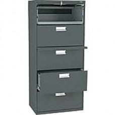 HON® Brigade® 600 Series 5 Drawer Lateral File Cabinet, Charcoal, 30" W (HON675LS)