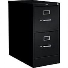 HON® S380 Series 2 Drawer Vertical File Cabinet, Black, Letter, 26"D (HS382PP)