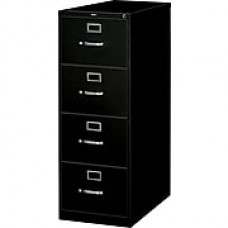 HON® S380 Series 4 Drawer Vertical File Cabinet, Black, Legal, 26"D (HS384CPP)