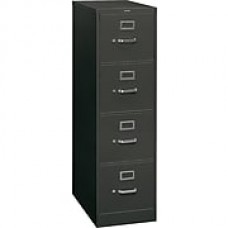 HON 310 Series 4 Drawer Vertical File Cabinet, Letter, Black 26-1/2"D (H314PP) NEXT2018 NEXT2Day