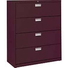 Sandusky 4-Drawer Lateral File Cabinet, Burgundy, 36", (LF6A364-03)