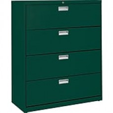 Sandusky 4-Drawer Lateral File Cabinet, Forest Green, 36", (LF6A364-08)