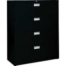 Sandusky 4-Drawer Lateral File Cabinet, Black, 36", (LF6A364-09)