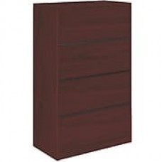 HON 10500 Series 4 Drawer Lateral File Cabinet, Mahogany Finish, 36"W (10516NN) NEXT2018 NEXT2Day