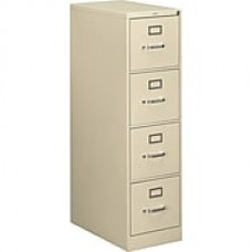 HON 510 Series 4 Drawer Vertical File Cabinet, Letter, Putty, 25"D (H514PL) NEXT2018 NEXT2Day