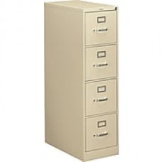 HON 310 Series 4 Drawer Vertical File Cabinet, Letter, Putty, 26-1/2"D (H314PL) NEXT2018 NEXT2Day