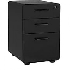 Stow 3-Drawer File Cabinet, Black