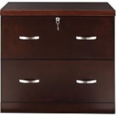 2-Drawer Espresso Lateral Wood File Cabinet