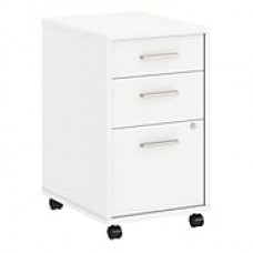 Office by kathy ireland® Method 3 Drawer Mobile File Cabinet, White, Installed (KI70203SUFA)