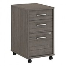 Office by kathy ireland® Method 3 Drawer Mobile File Cabinet, Cocoa, Installed (KI70103SUFA)