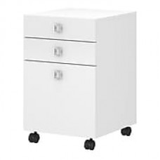 Office by kathy ireland® Echo 3 Drawer Mobile File Cabinet, Pure White/Pure White (KI60101-03)