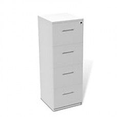 Unique Furniture 100 Collection 4 Drawer Vertical Filing Cabinet White (119204-WH)