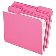 Pendaflex® Double-Ply Reinforced Top Tab Colored File Folders, Letter, Pink, 100/Box (R15213PIN)