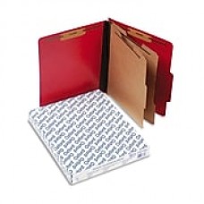 Pendaflex® Color Press Guard® Classification Folders, 2/5-Cut Top Tab, 2 Dividers, 10/Box (1257SC)