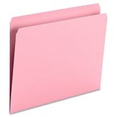 Smead 11pt 1, Ply Tab Str, Cut Color File Folders, Letter Size, 0.75" Exp  11 pt. Folder Thickness, Pink, 100/Box