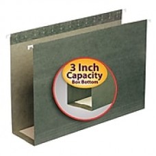 Smead Hanging Box Bottom File Folder, 3" Expansion, Legal Size, Standard Green, 25 per Box (64379)