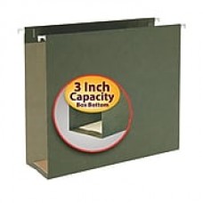 Smead Hanging Box Bottom File Folder, 3" Expansion, Letter Size, Standard Green, 25/Box (64279)