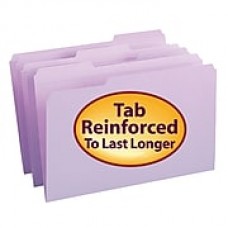 Smead File Folder, Reinforced 1/3-Cut Tab, Legal Size, Lavender, 100/Box (17434)