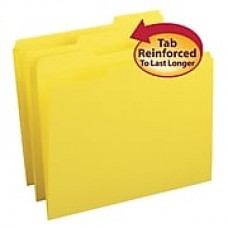 Smead File Folder, Reinforced 1/3-Cut Tab, Letter Size, Yellow, 100/Box (12934)