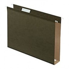 Pendaflex® Box Bottom 2-Tab Hanging File Folders with 2" Expansion, Letter Size, Green, 25/Box (4152X2)