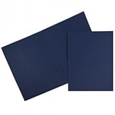 JAM Paper® 2 Pocket Linen Folders, Navy Blue, 25/PK (386LNAA)