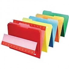 Pendaflex® Colored Interior Folders, Letter Size, Assorted-Bright Green, Blue, Orange, Red, Yellow