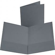 Oxford Linen 2-Pocket Folders, Dark Gray