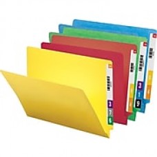 Smead® Colored Reinforced End-Tab File Folders, Letter, Assorted, 100/Box