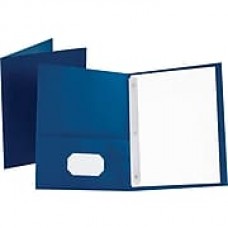 Oxford® Twin Pocket Folder, 3 Fasteners, Blue, LETTER-size Holds 8 1/2" x 11", 25/Bx