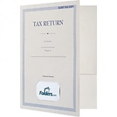 LUX 9 x 12 Presentation Folders - Standard Two Pocket w/ Front Card Slit 50/Pack, Natural (TAX-912-NF80-50)