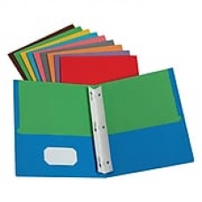 LUX 9" x 12" Presentation Folders w/ Brads - Assorted Two Tone Pack of 50 250/Pack, Assorted (ASST50PKBRAD250)