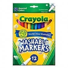 Crayola Washable Markers -- Assorted Colors fine line  [Pack of 3]