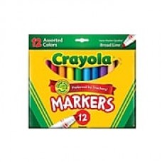 Crayola Assorted Colors Marker Sets Broad Box Of 12 [Pack Of 4] (4PK-58-7712)