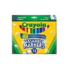 Crayola Washable Markers -- Assorted Colors Conical Tip  [Pack Of 3] (3PK-58-7812)