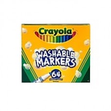 Crayola Washable Skinny Markers Pack Of 64 Set Of 64 [Pack Of 2] (2PK-58-8764)