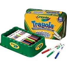 Crayola® Trayola Washable Markers, Fine Tip, Assorted Colors, 48/Pack