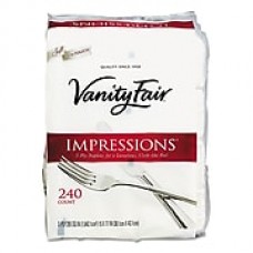 Vanity Fair® Impressions® Dinner Napkins, 3-Ply, White, 240/Carton (831047)