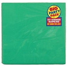 Amscan Big Party Pack Dinner Napkin, 2-Ply, Festive Green, 6/Pack, 50 Per Pack (62215.03)