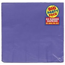 Amscan Big Party Pack Dinner Napkin, 2-Ply, Purple, 6/Pack, 50 Per Pack (62215.106)