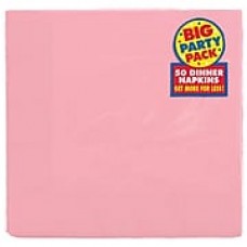 Amscan Big Party Pack Dinner Napkin, 2-Ply, Pink, 6/Pack, 50 Per Pack (62215.109)