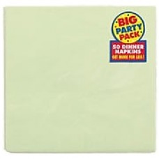 Amscan Big Party Pack Dinner Napkin, 2-Ply, Leaf Green, 6/Pack, 50 Per Pack (62215.115)