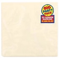 Amscan Big Party Pack Dinner Napkin, 2-Ply, Vanilla Creme, 6/Pack, 50 Per Pack (62215.57)