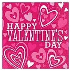 Amscan Valentine Party Lunch Napkin, 6.5" x 6.5", Paper, 3/Pack, 36 Per Pack (711448)