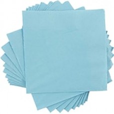 JAM Paper® Square Lunch Napkins, Medium, 6.5x6.5, Sea Blue, 600/box (6255620712b)