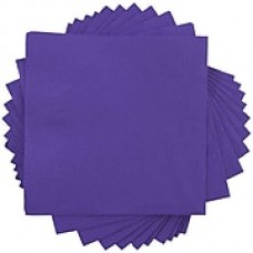 JAM Paper® Square Lunch Napkins, Medium, 6.5x6.5, Purple, 600/box (6255620728b)