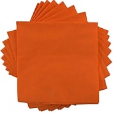 JAM Paper® Square Lunch Napkins, Medium, 6.5x6.5, Orange, 600/box (6255620726b)