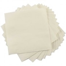 JAM Paper® Square Lunch Napkins, Medium, 6.5x6.5, Ivory, 600/box (6255620722b)